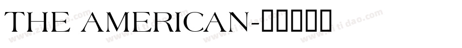 THE AMERICAN字体转换
